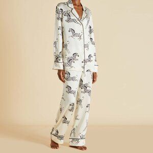 Olivia von Halle Lila Zebedee Ivory Pajamas